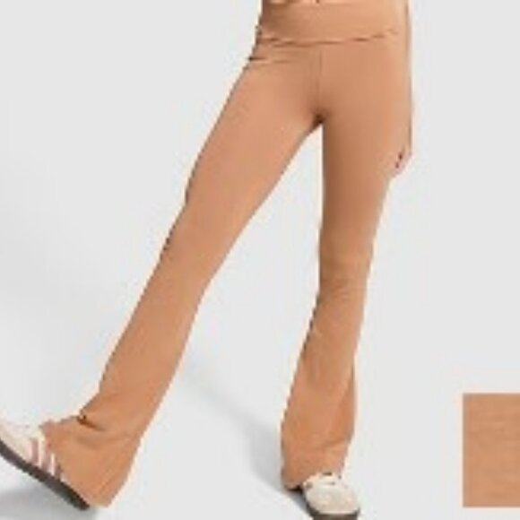 PINK All-Day Cotton Foldover Flare Leggings – Size S - Picture 1 of 1